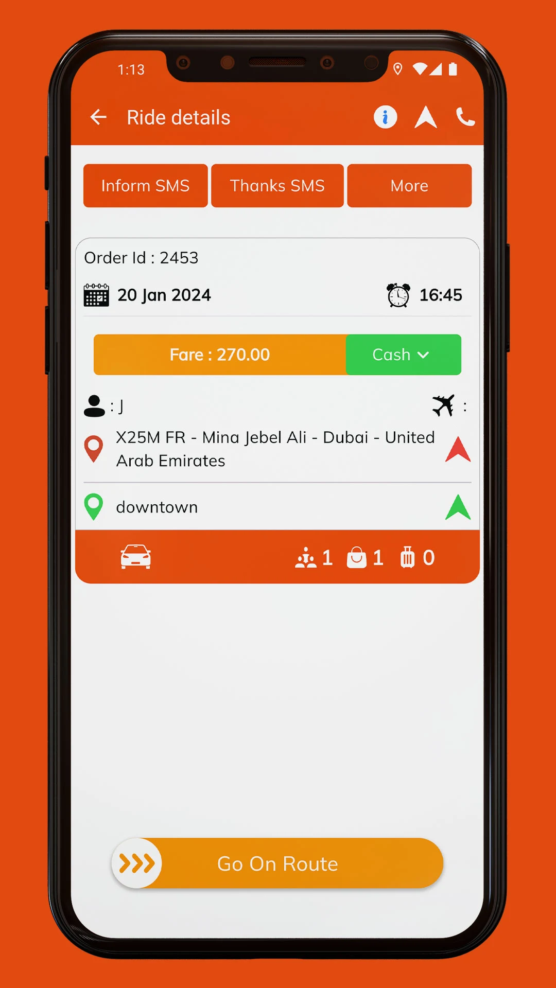 Taxi dispatch UAE screenshot