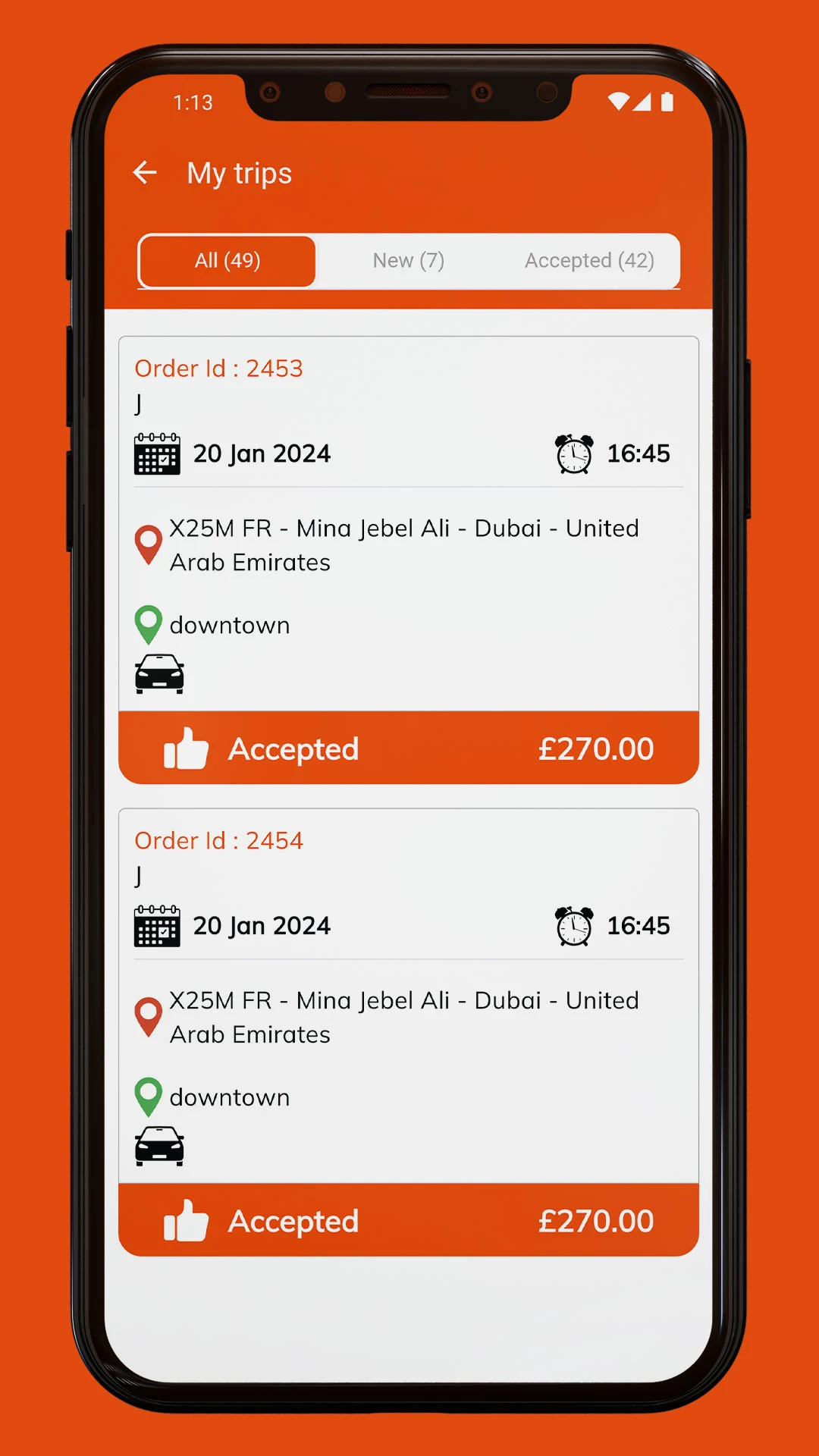 Taxi dispatch UAE screenshot